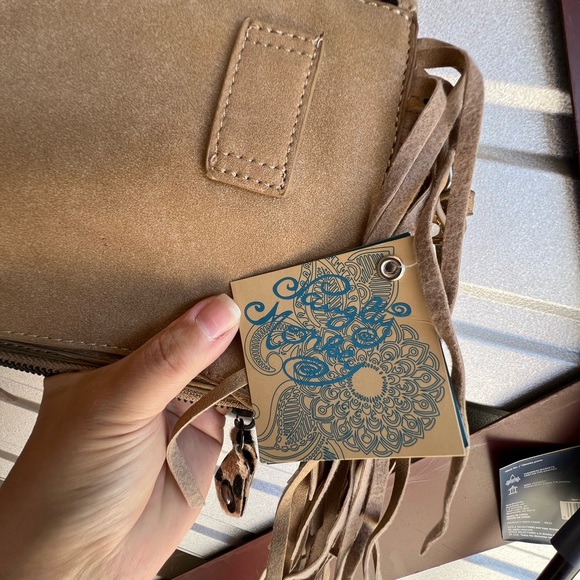 SOLD!! Naughty Monkey Animal Hide Hair Fringe Crossbody Bag - Picture 5 of 5